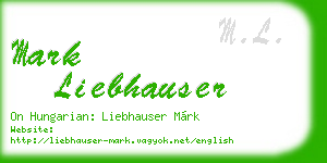 mark liebhauser business card